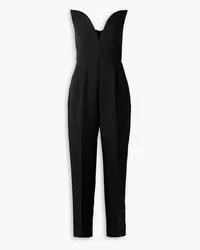 Roland Mouret Trägerloser Jumpsuit aus Cady aus einer Woll-Seidenmischung Schwarz