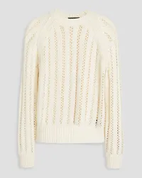 Rag & Bone Adrienne Pullover aus Lochstrick aus einer Baumwollmischung Weiß