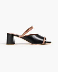 Malone Souliers Sansa zweifarbige Mules aus Leder Schwarz