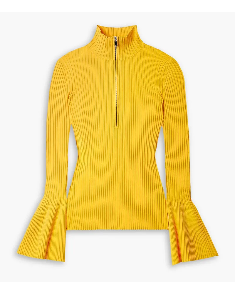 Proenza Schouler Rollkragenpullover aus Rippstrick Gelb