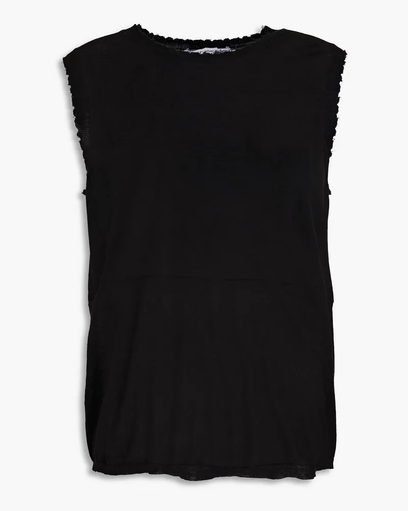 Autumn Cashmere Tanktop Aus Baumwoll Jersey Schwarz