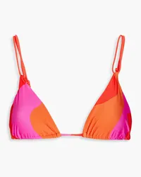 ViX Triangel-Bikini-Oberteil mit Print Orange