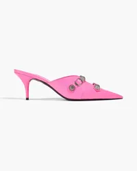 Balenciaga Mules aus Leder mit Verzierung Pink