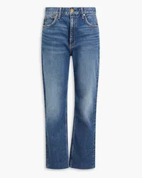 Rag & Bone Hoch sitzende Cropped Jeans mit geradem Bein Blau