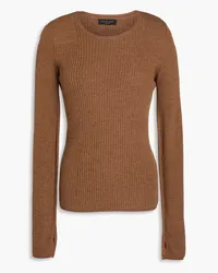 Rag & Bone Audrina gerippter Pullover aus einer Wollmischung Braun