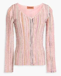 Missoni Cardigan aus Häkelstrick mit Pailletten Pink