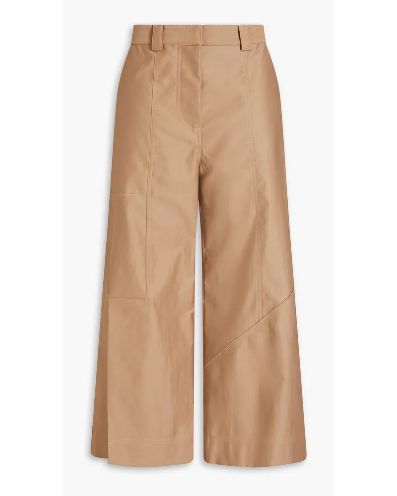 J.W.Anderson Cropped Hose mit weitem Bein aus Baumwollsatin Neutral