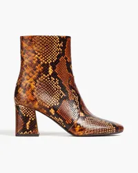 Tory Burch Gigi 70 Ankle Boots aus Leder mit Schlangeneffekt Animal-print