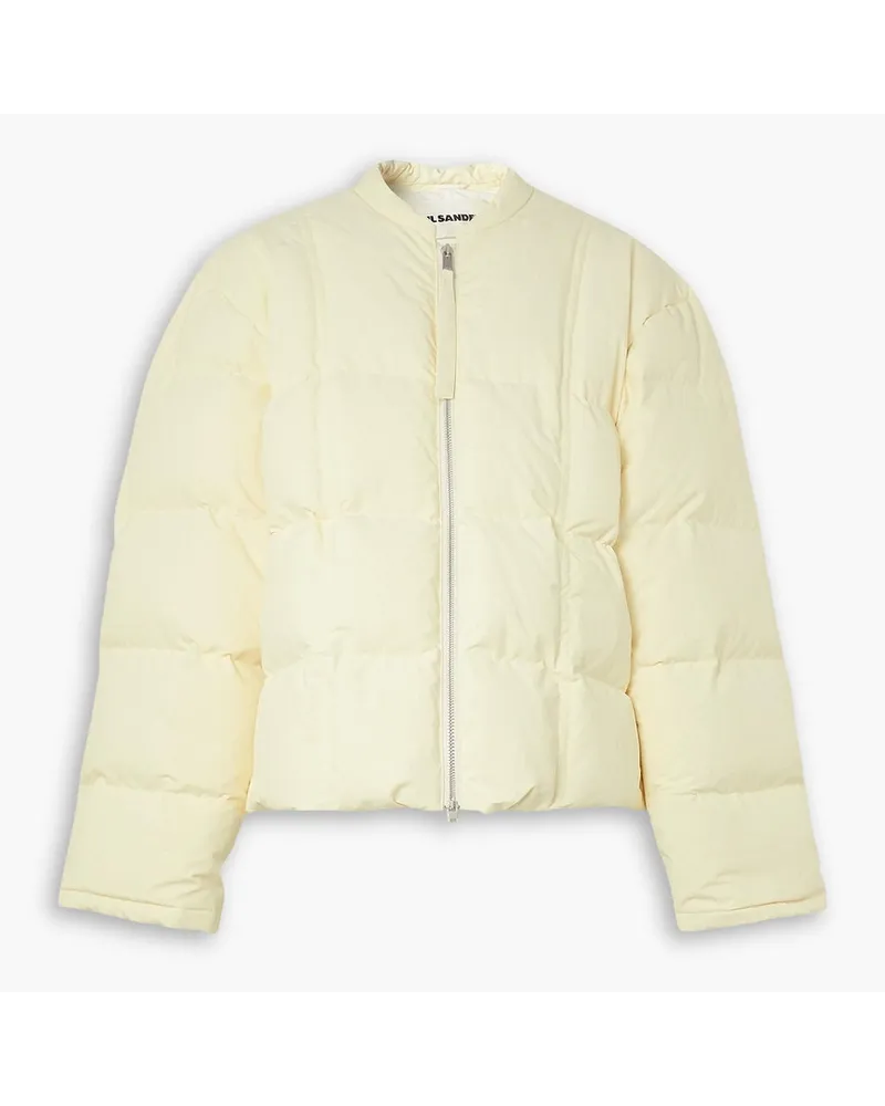 Jil Sander Daunenjacke aus gestepptem Shell Gelb