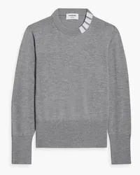 Thom Browne Pullover aus Merinowolle Grau