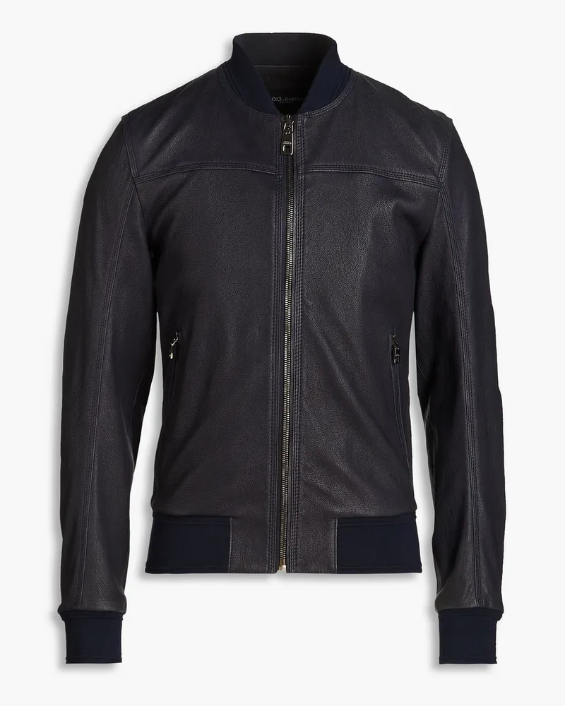 Dolce & Gabbana Bomberjacke aus Leder Blau