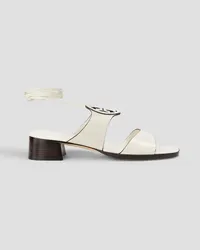 Tory Burch Bombe Miller Sandalen aus Leder Weiß