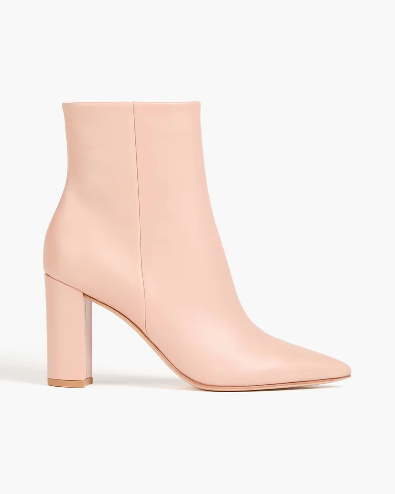 Gianvito Rossi Piper 85 Ankle Boots aus Leder Pink