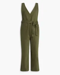 Alex Mill Ollie Cropped Jumpsuit aus Denim Grün