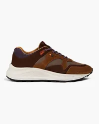 Paul Smith Sneakers aus Veloursleder und Canvas Braun