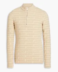 Jacquemus Luis Pullover aus Frottee-Jacquard mit halblangem Reißverschluss Neutral