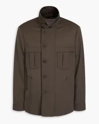 Giorgio Armani Jacke aus Woll-Twill Grün