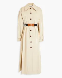 Tory Burch Trenchcoat aus beschichtetem Shell mit Gürtel Neutral