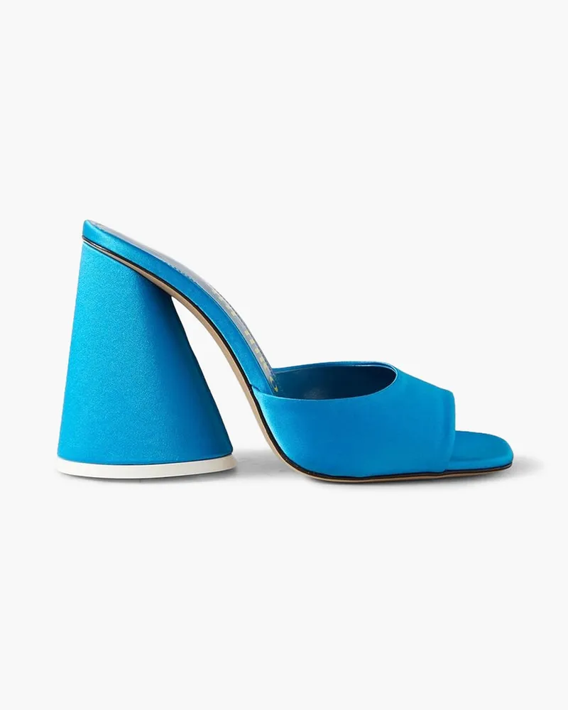 ATTICO Luz Mules aus Satin Blau