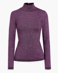 Stella McCartney Rollkragenpullover aus Metallic-Strick Lila