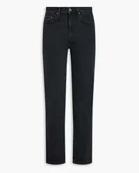 Totême Hoch sitzende Jeans mit geradem Bein Schwarz