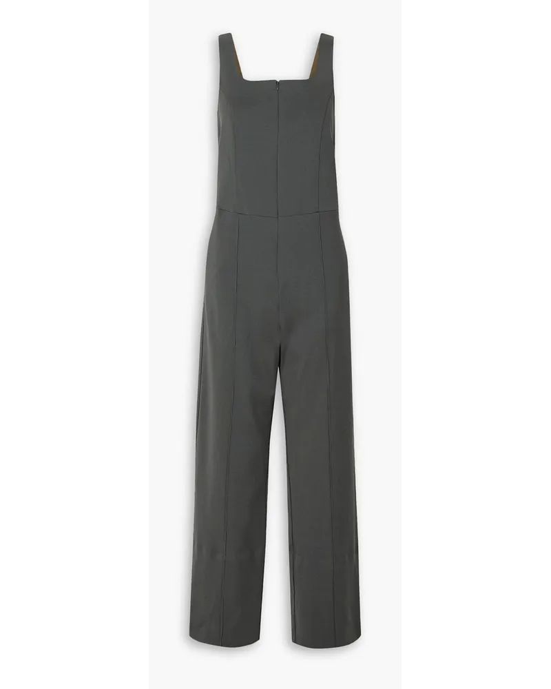 CAES Jumpsuit aus Crêpe aus einer ECOVERO™-Mischung mit Falten Grau