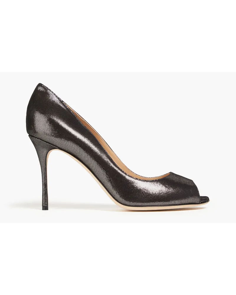 Sergio Rossi Pumps aus -Veloursleder Metallic