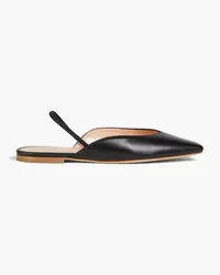 Rupert Sanderson Flache Slingback-Schuhe aus Leder Schwarz