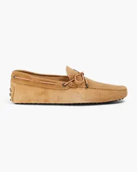 TOD'S Drivers aus Veloursleder Neutral