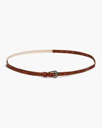 Brunello Cucinelli Lizard-effect leather belt Braun