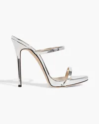 Giuseppe Zanotti Darsey Mules aus verspiegeltem Kunstleder Metallic