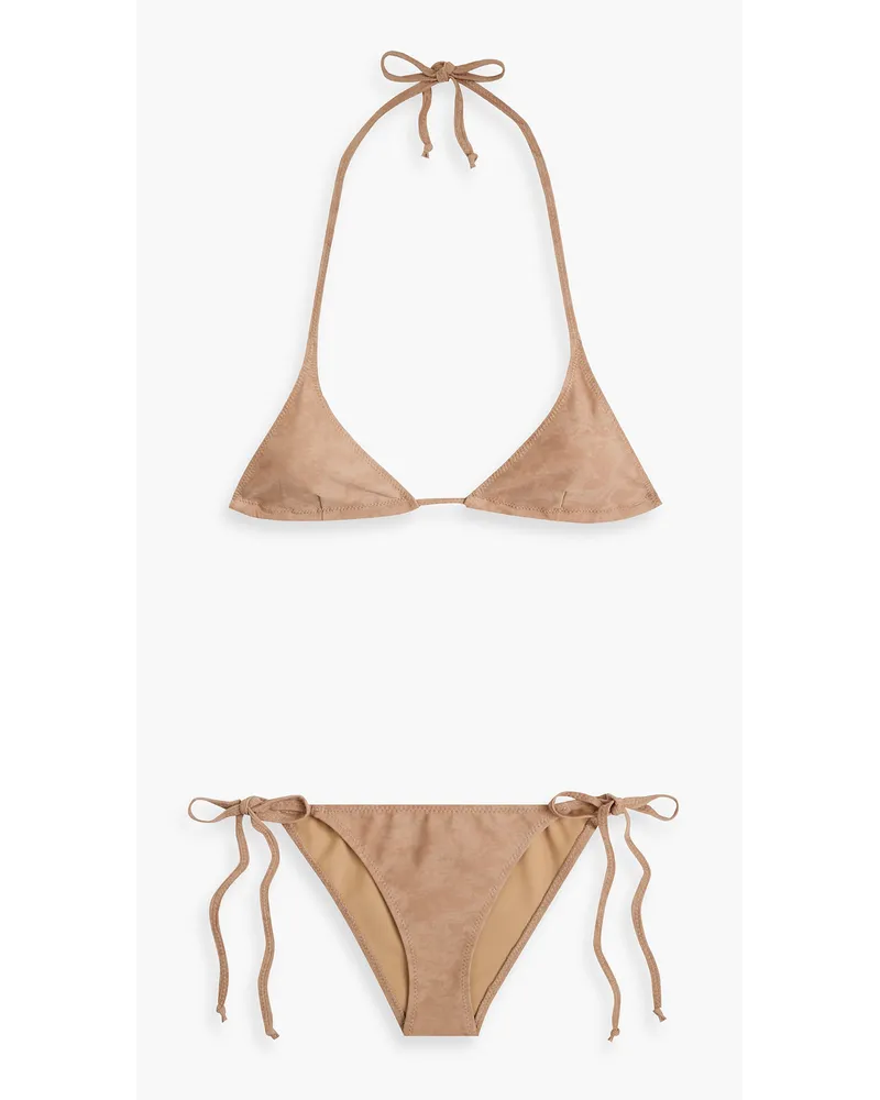 Lisa Marie Fernandez Pamela Triangel-Bikini mit Metallic-Effekt Neutral