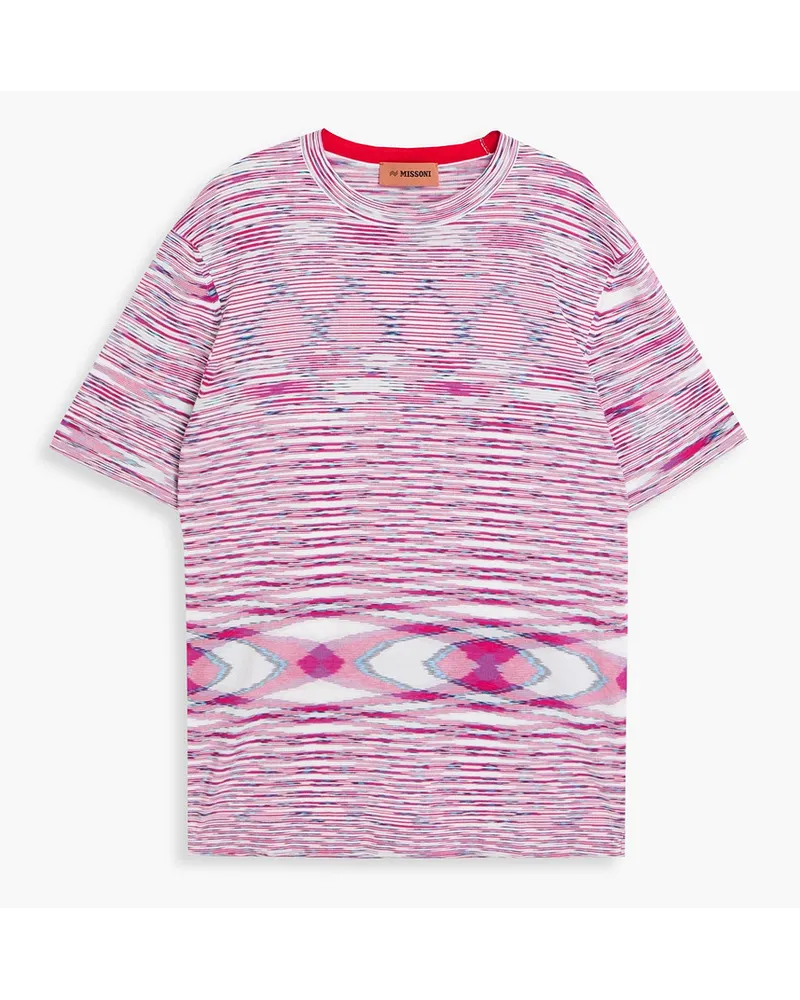 Missoni T-Shirt aus Baumwolle inSpace-Dye-Optik Lila