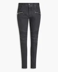 Balmain Jeans aus Denim mit Biesen Schwarz