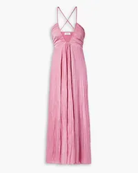 A.L.C. Angelina Maxikleid aus plissiertem Satin Pink