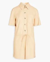 Nanushka Leni Playsuit aus Kunstleder Neutral