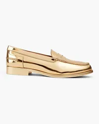 TOD'S Loafers aus verspiegeltem Leder Metallic