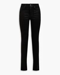 Paige Constance hoch sitzende Skinny Jeans mit Beschichtung Schwarz