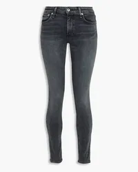 Rag & Bone Cate halbhohe Skinny Jeans inausgewaschener Optik Schwarz