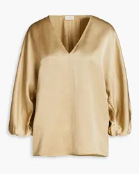 By Malene Birger Piamontes Bluse aus glänzendem Crêpe Neutral