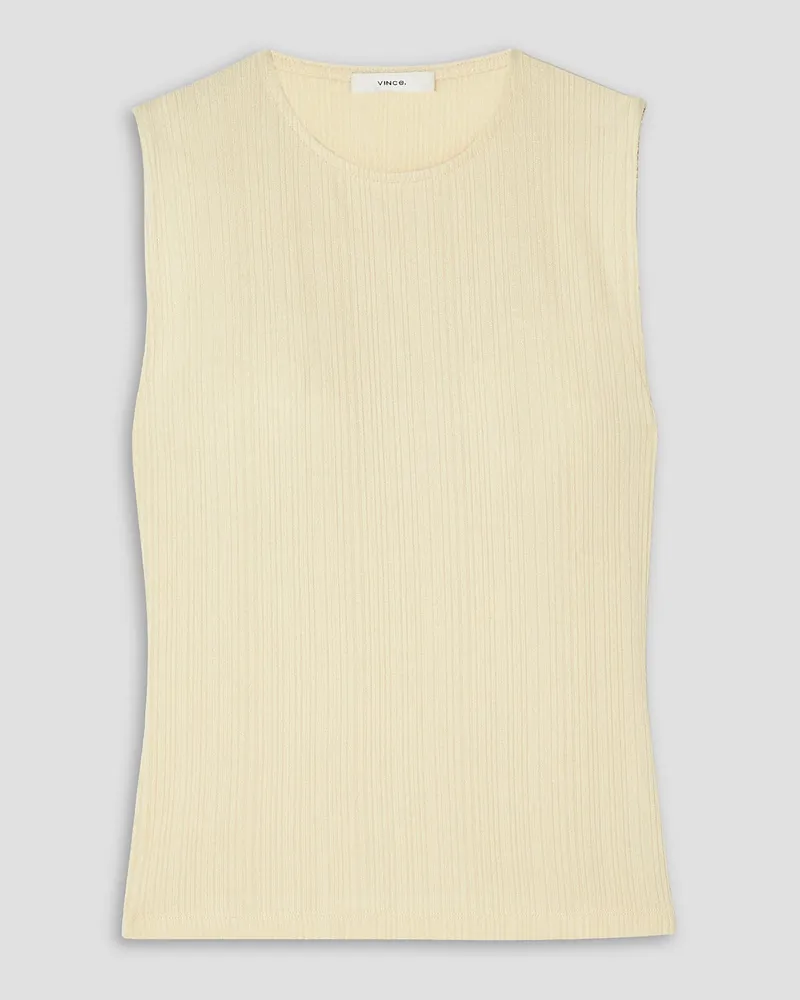 Vince Tanktop aus einer gerippten Tencel™-Lyocell-Mischung Weiß