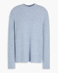 James Perse Gerippter Pullover aus Kaschmir Blau