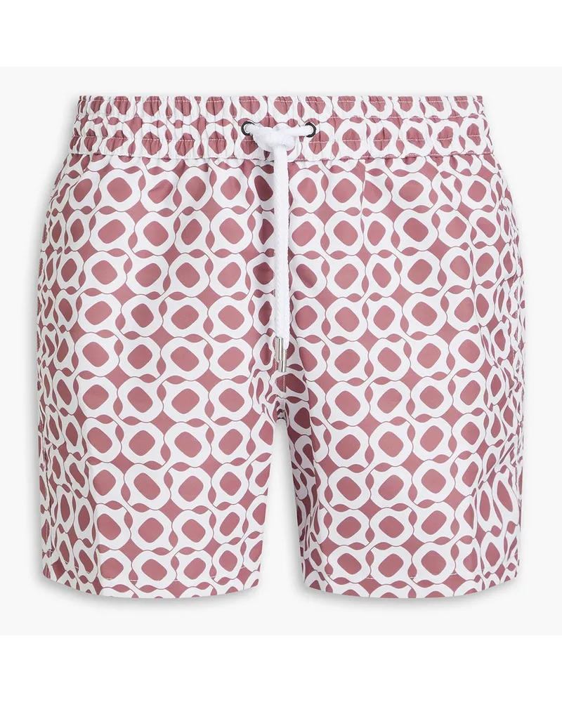 Frescobol Carioca Ipanema kurze Badeshorts mit Print Rot