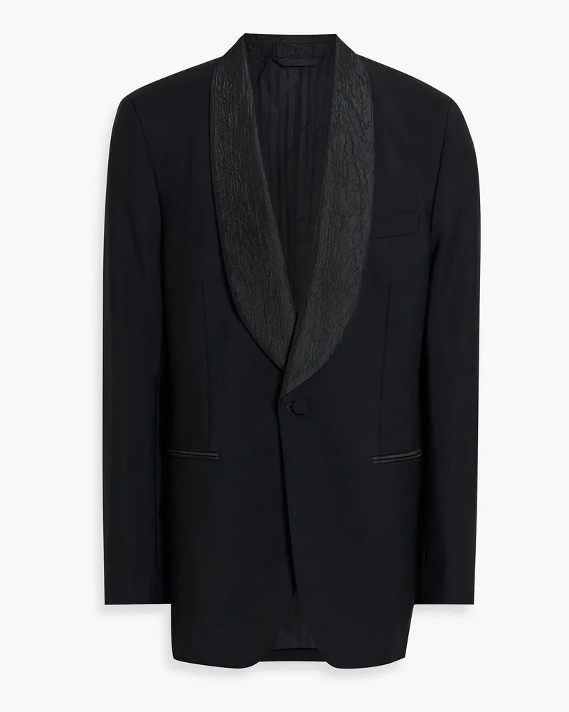 Acne Studios Cloqué-paneled wool and mohair-blend blazer Schwarz