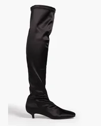 Totême Stiefel aus Satin Schwarz