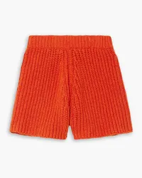 Alanui Caribbean Vibes Shorts aus gerippter Baumwolle Orange