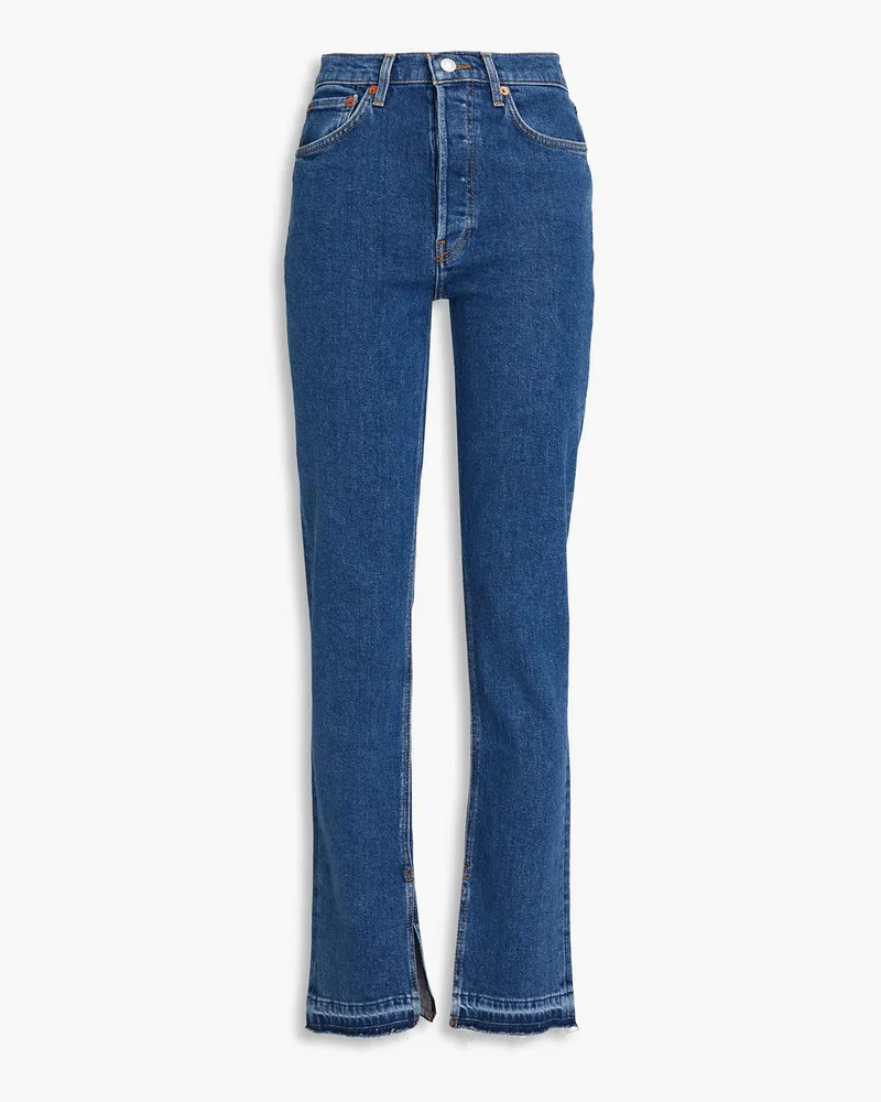 RE/DONE Hoch sitzende Bootcut-Jeans Blau