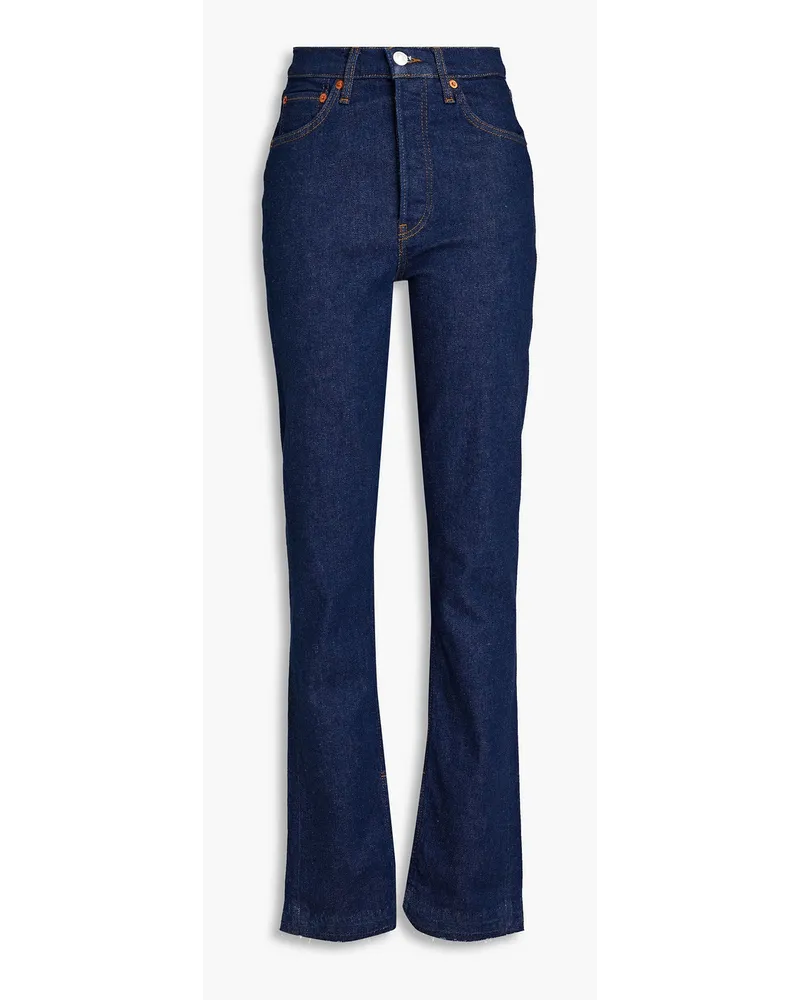 RE/DONE Hoch sitzende Bootcut-Jeans Blau