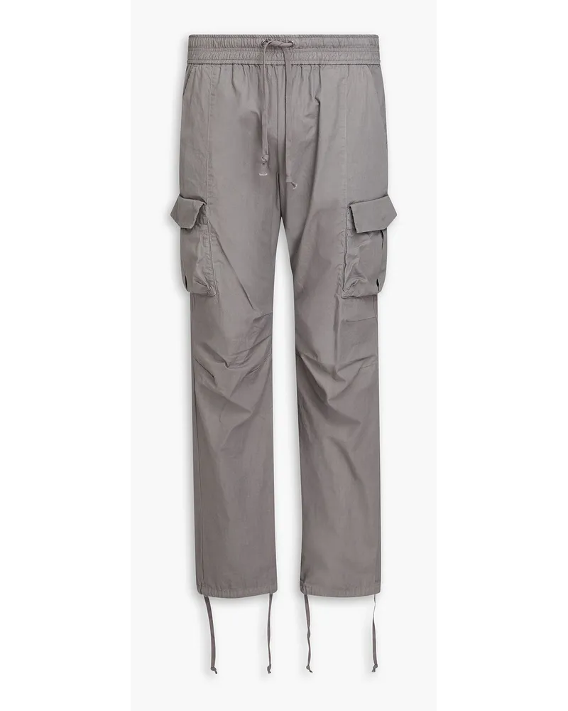 John Elliott + Co Cargohose aus Baumwollsatin Grau