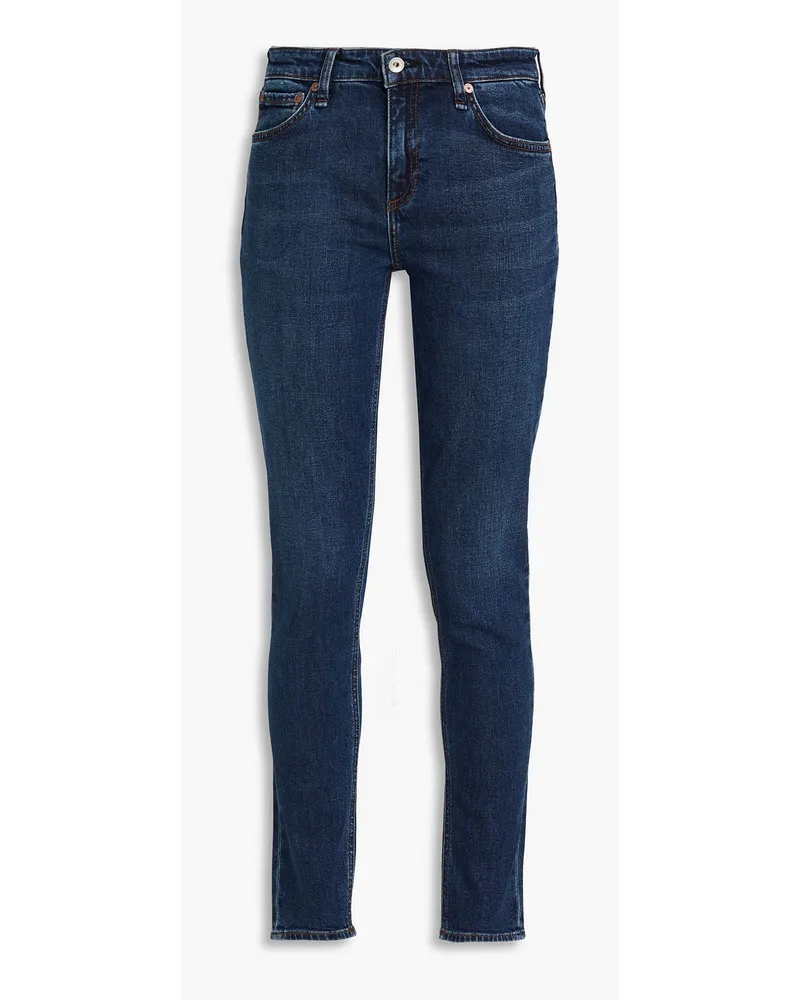 Rag & Bone Cate halbhohe Skinny Jeans Blau